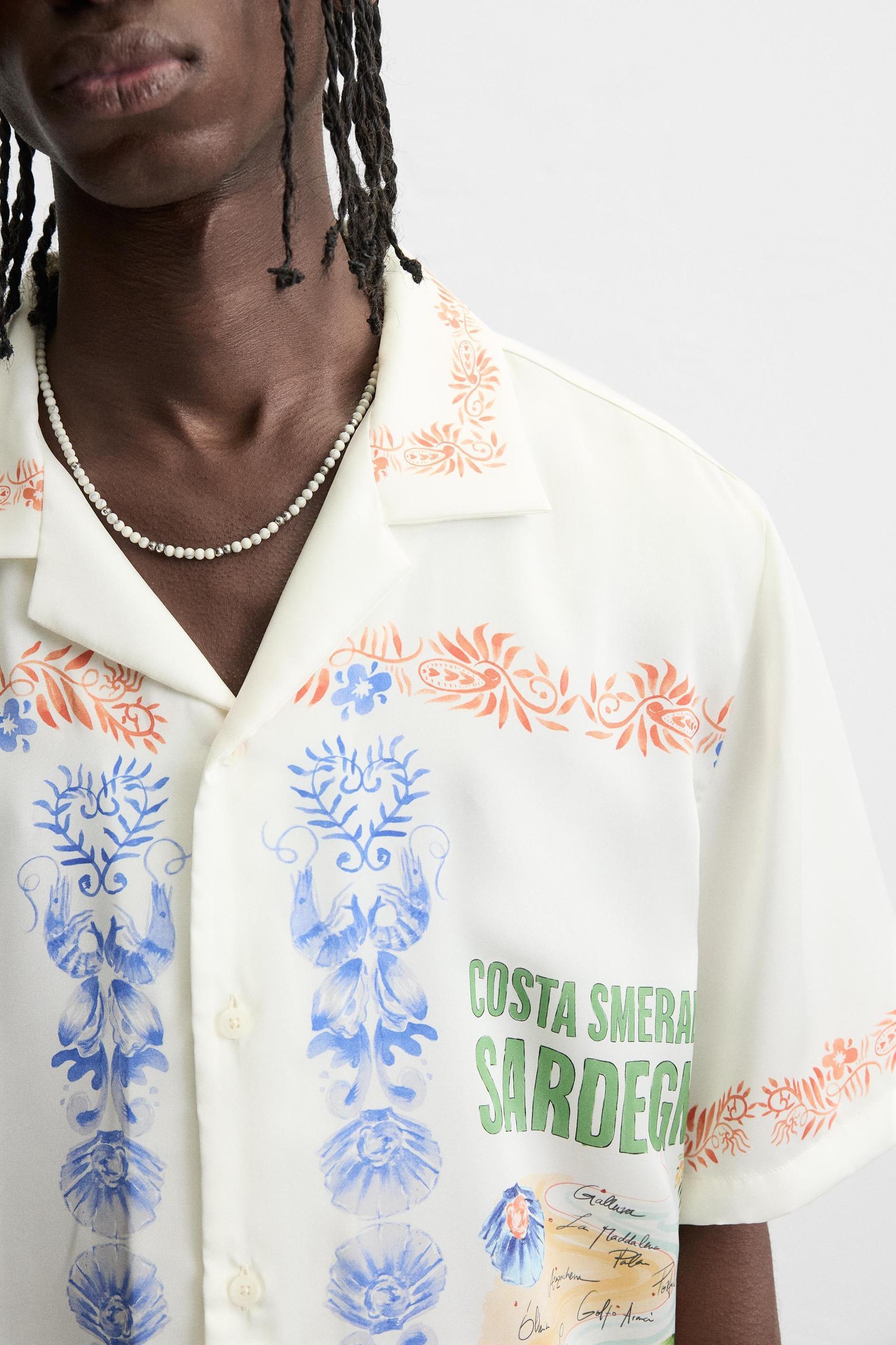 PRINTED SATIN SHIRT Product Image