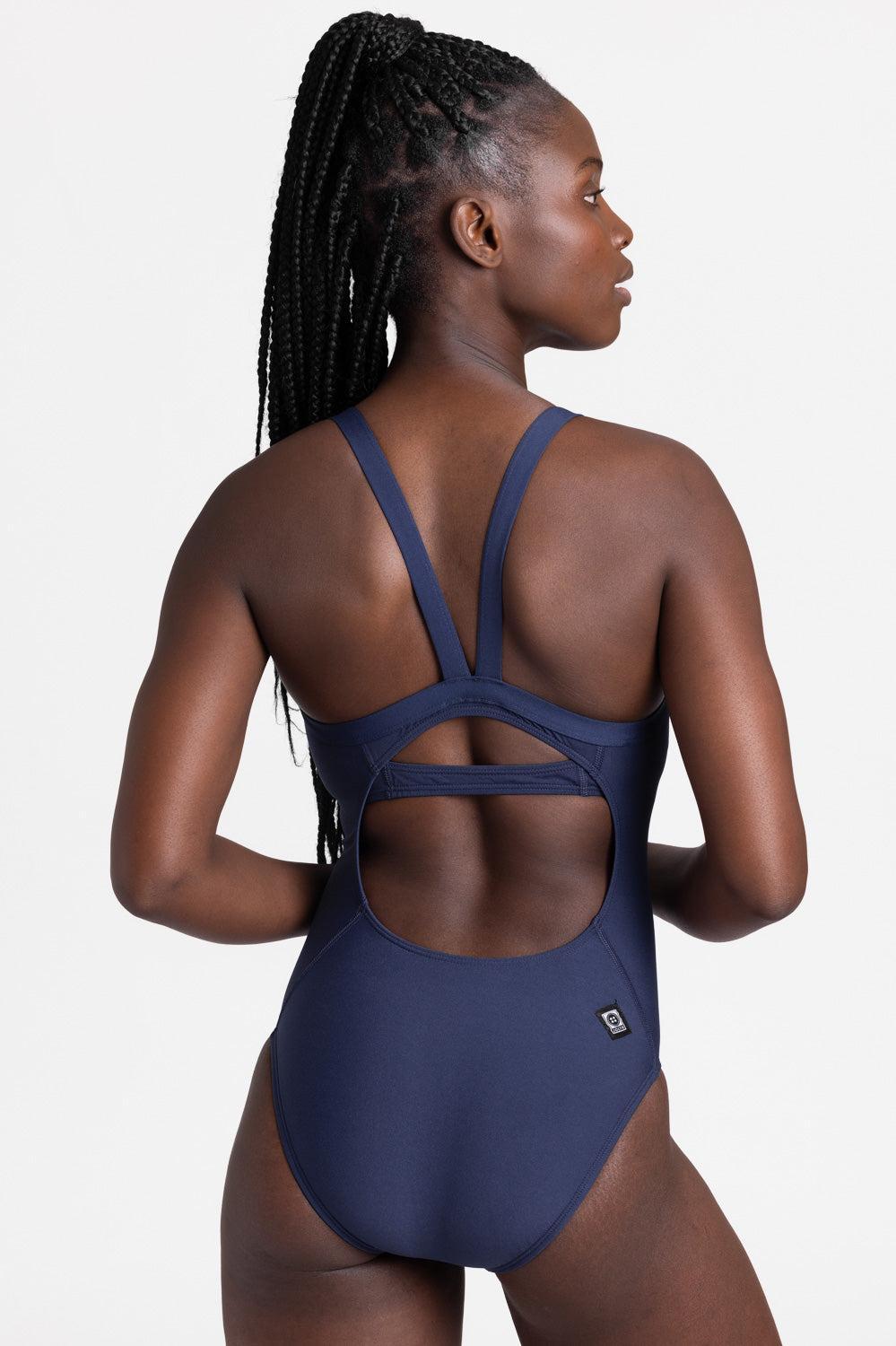 Caroline Swim Onesie - Navy Female Product Image