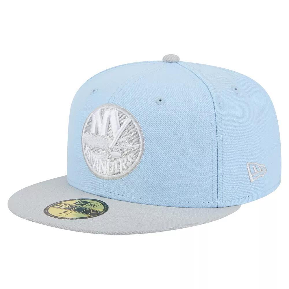 Men's New Era  Light Blue/Gray New York Islanders Color Pack Two-Tone 59FIFTY Fitted Hat, Size: 7 5/8, Isl Light Product Image