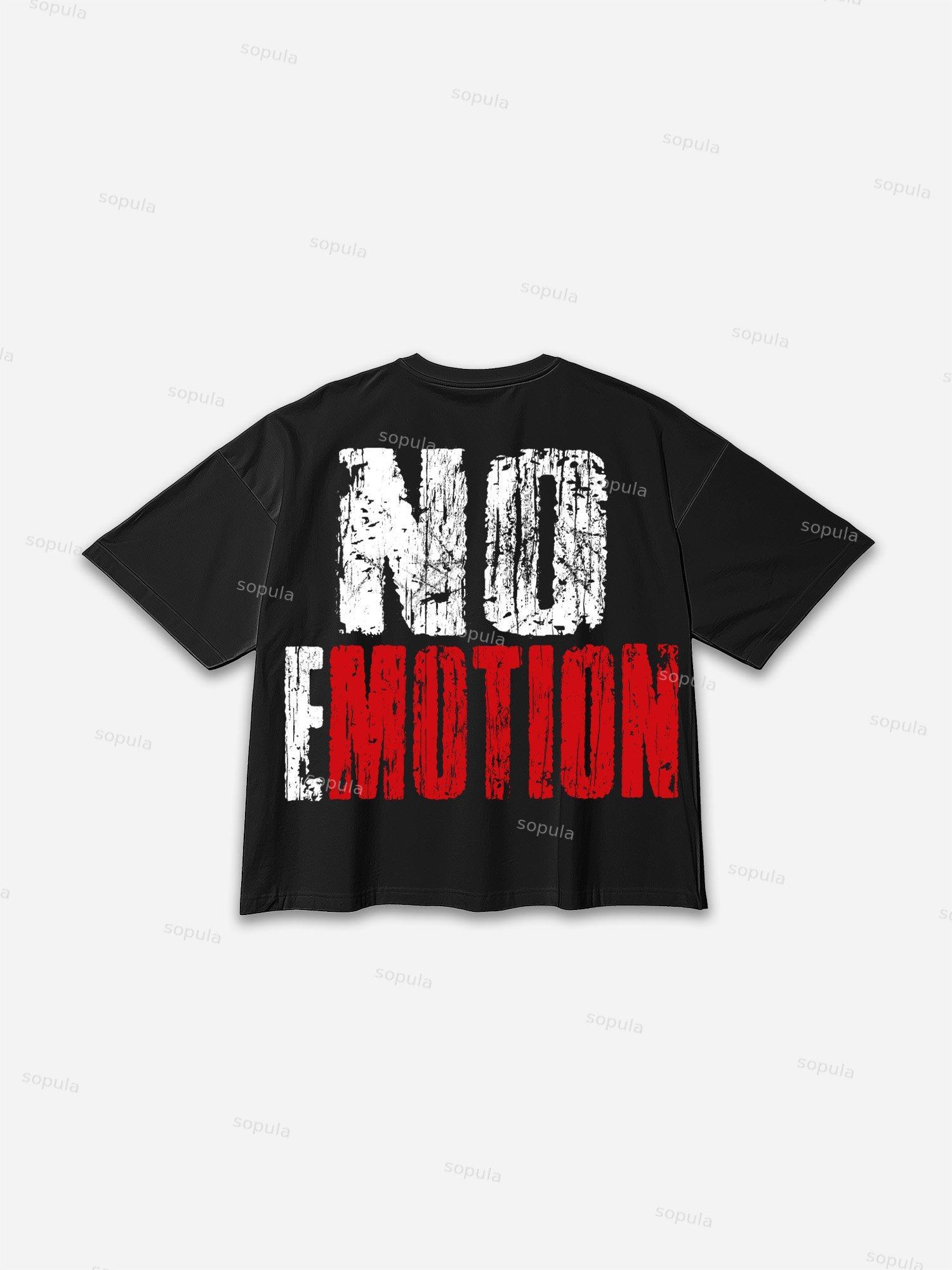 No Emotion Graphics Cotton Cropped T-Shirts Product Image