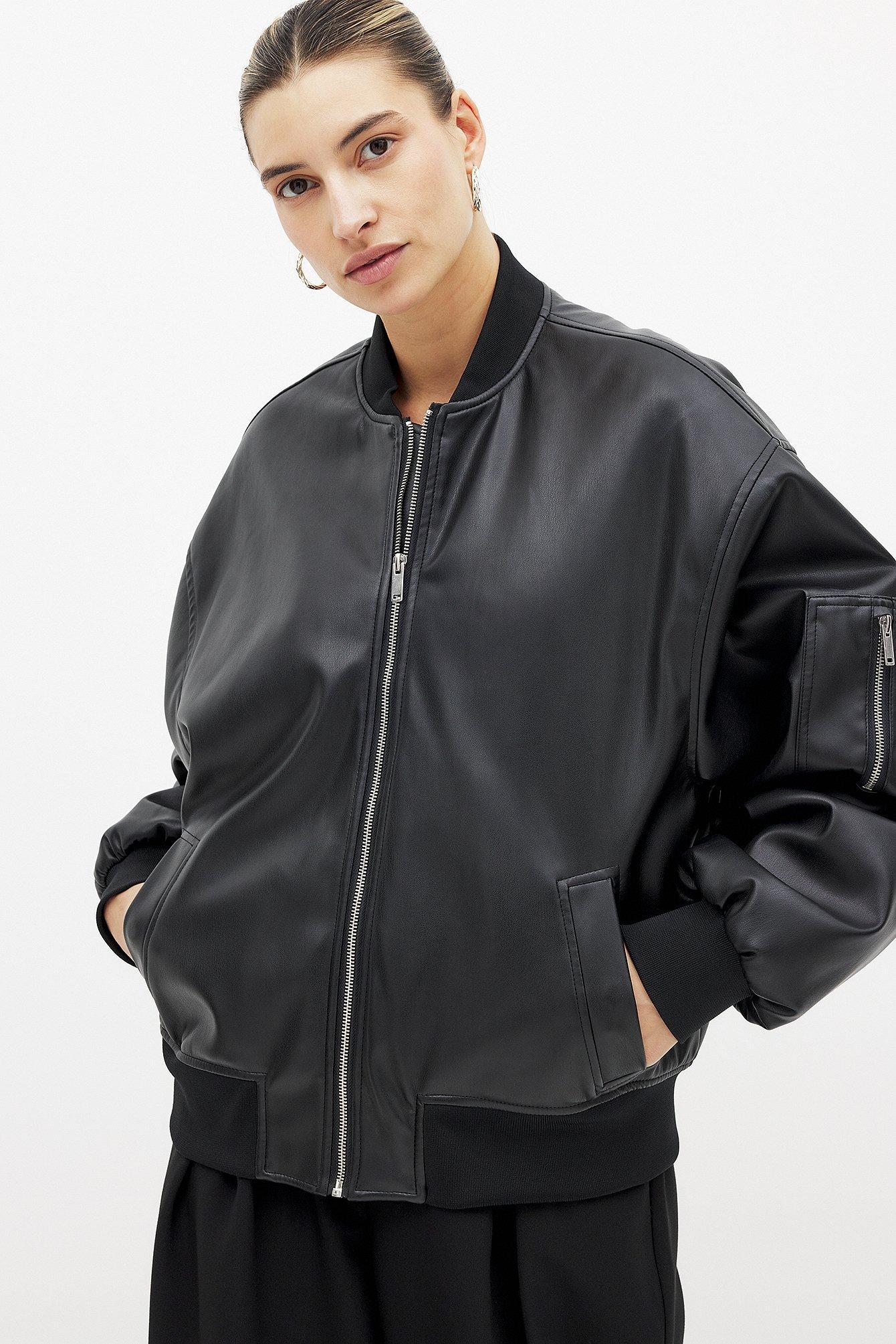 Pu Bomber Jacket Product Image