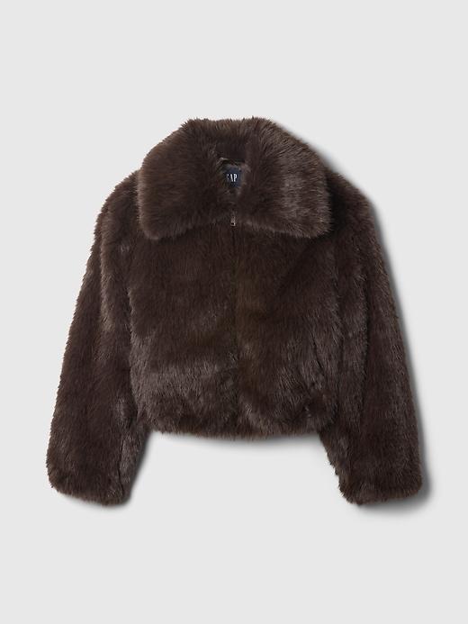 Cropped Faux Fur Jacket Product Image