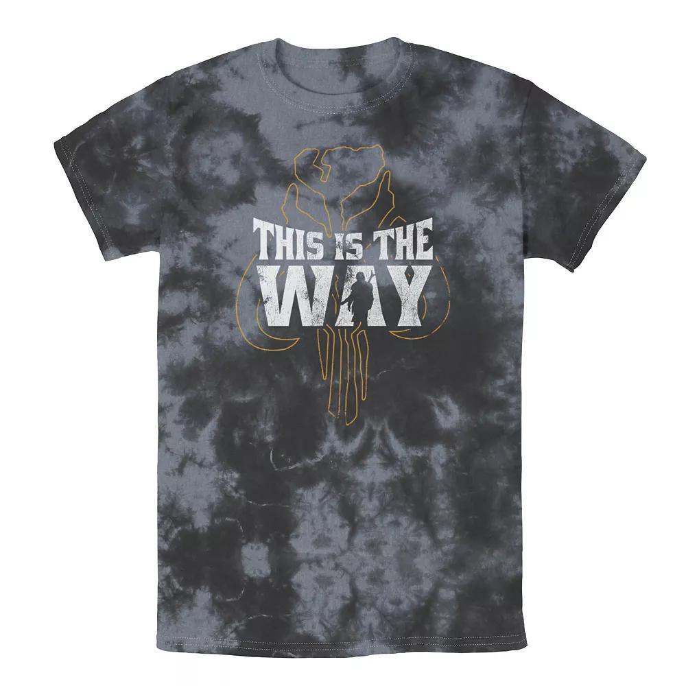Men's Star Wars The Mandalorian This Is The Way Mythosaur Overlay Tee, Boy's, Size: Large, Black Grey Product Image