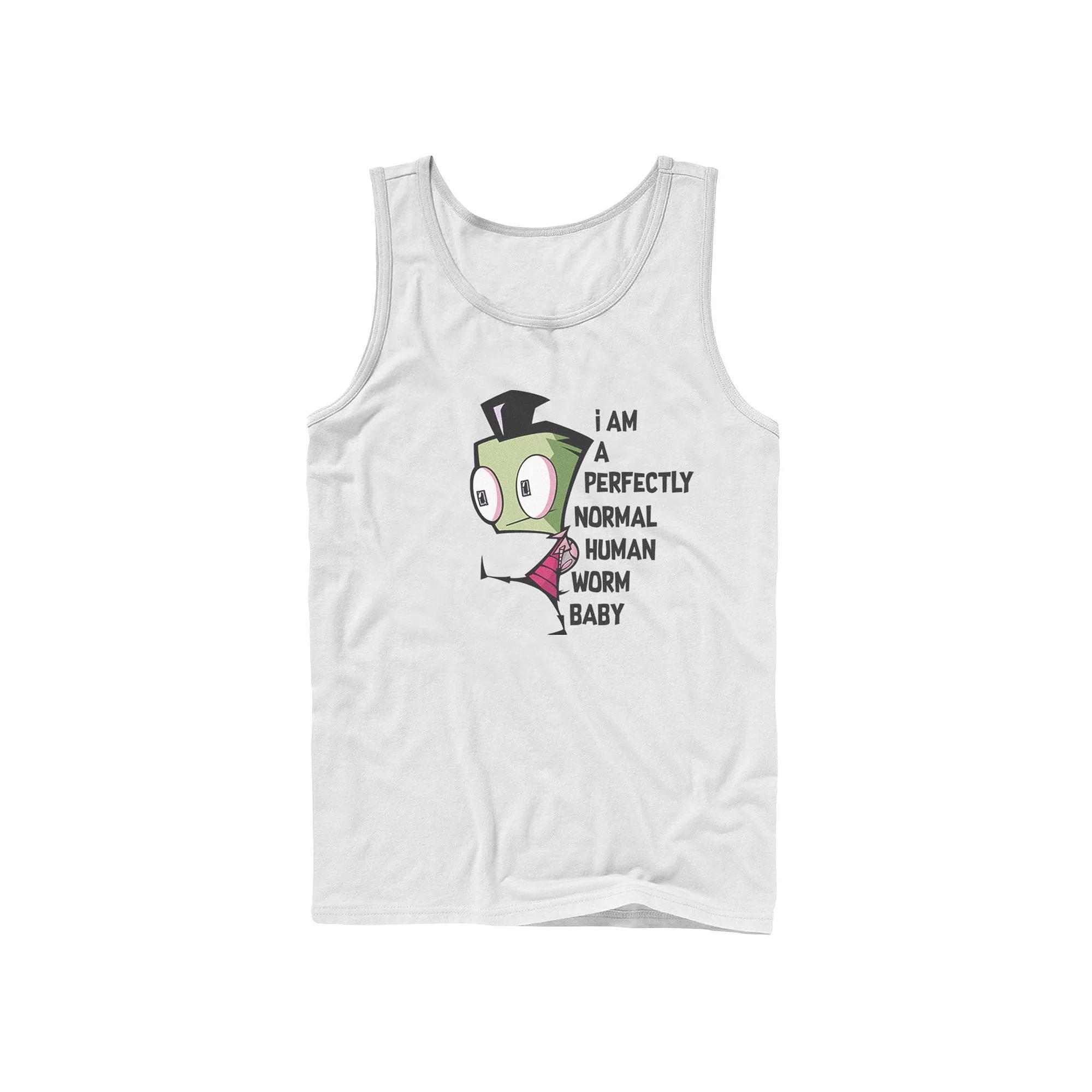 Men's Nickelodeon Invader Zim And Gir Watercolor Portrait Logo Graphic Tank Top,  Product Image