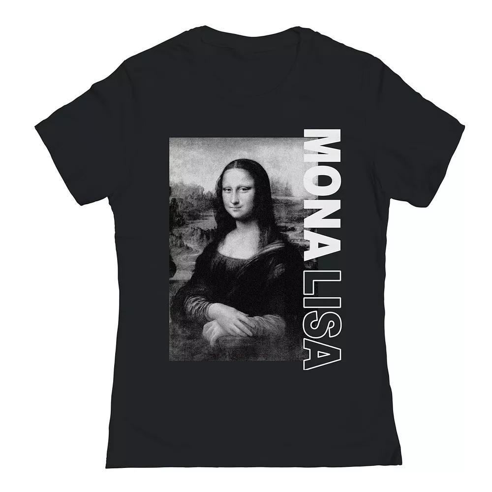 Junior's Mona Lisa Womens Graphic Tee, Girl's, Size: XXL, Black Product Image