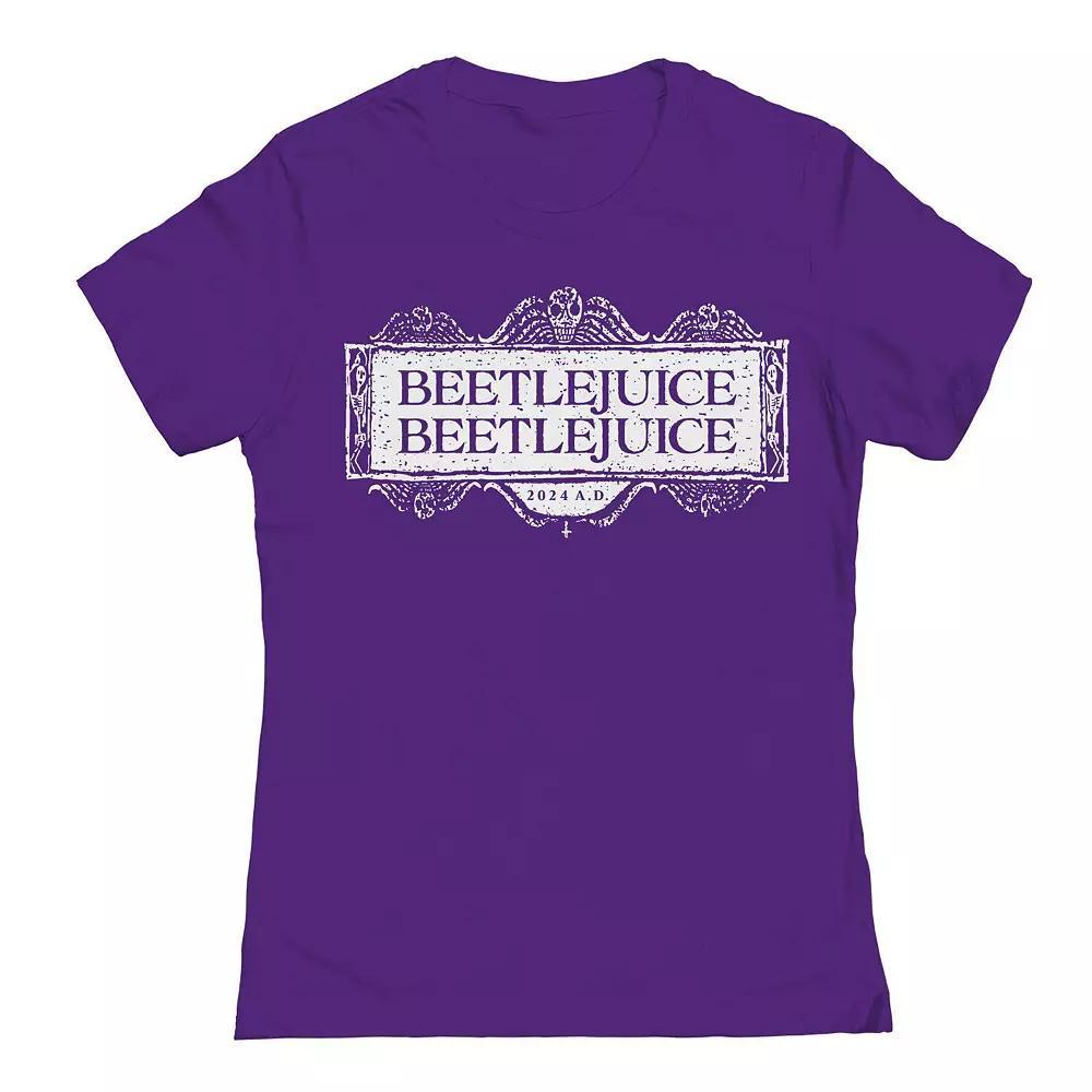 Junior's Beetlejuice Beetlejuice Logo Beetlejuice Graphic Tee, Women's,  Product Image