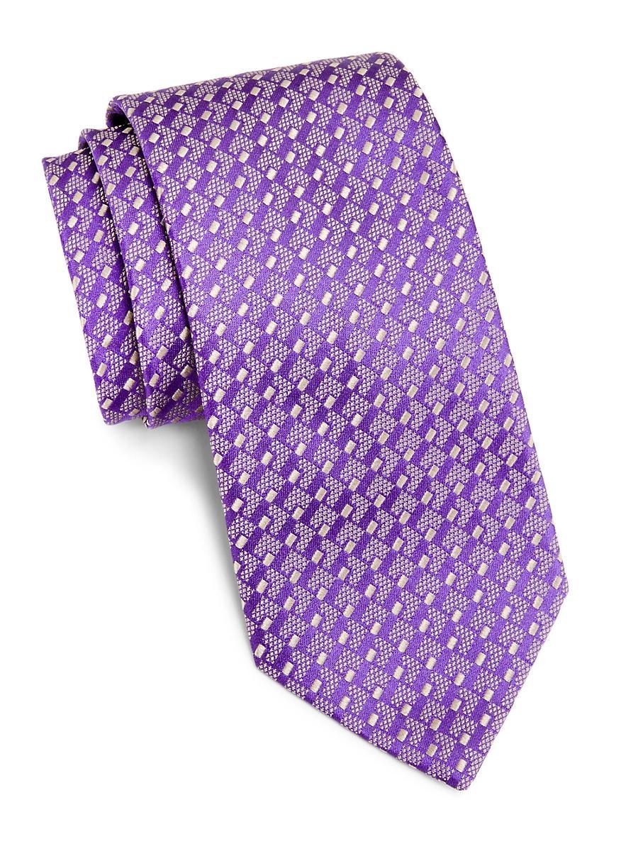 Mens Geometric Silk Tie Product Image