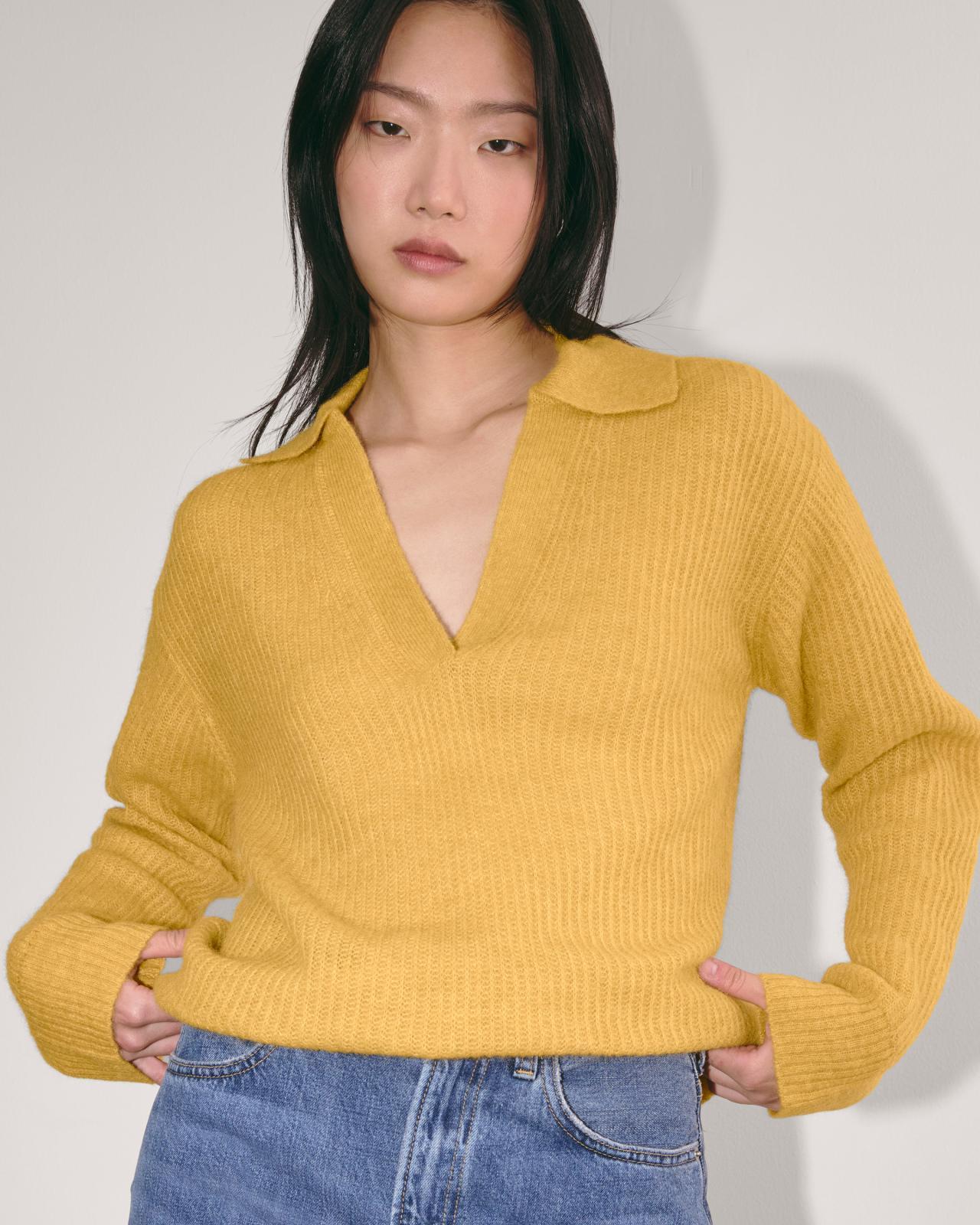 The Oversized Polo in Alpaca Product Image