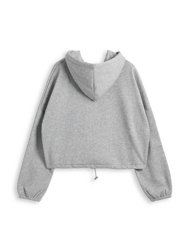 Oversized Zip Up Gray Hoodie Product Image