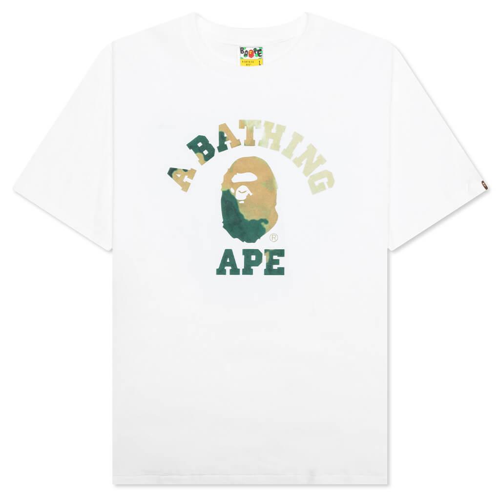 Tie Dye College Tee - White/Beige Male Product Image