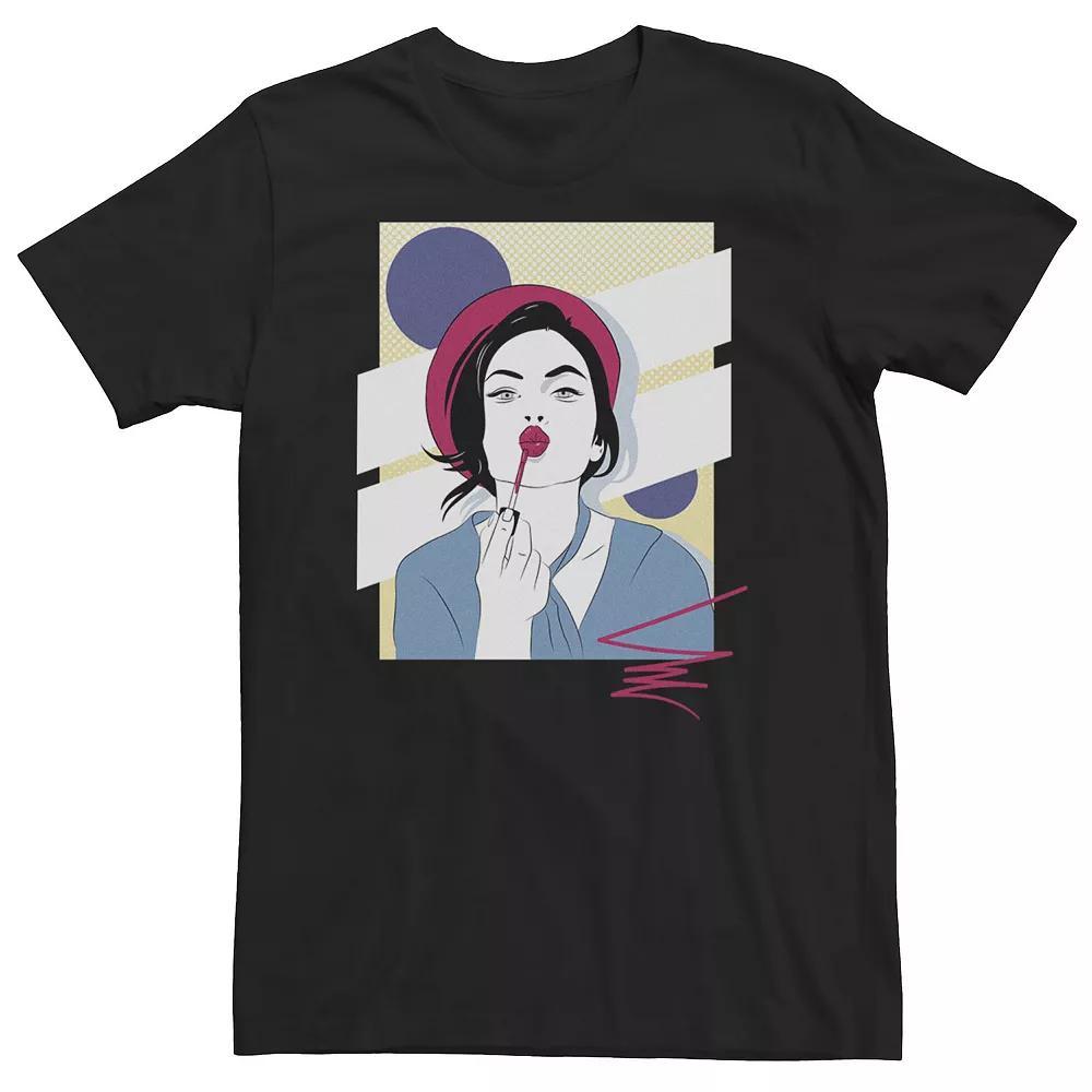 Big & Tall Abstract Lipstick Portrait Tee, Men's,  Product Image