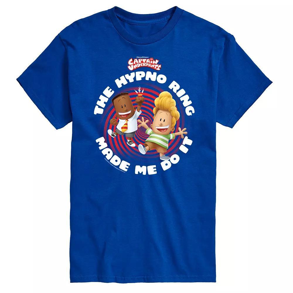 Men's Captain Underpants Hypno Ring Graphic Tee, Size: XXL, Blue Product Image