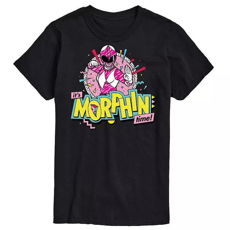 Big & Tall Power Rangers Morphin Time Pink Graphic Tee, Men's, Size: XXL Tall, Gray Product Image