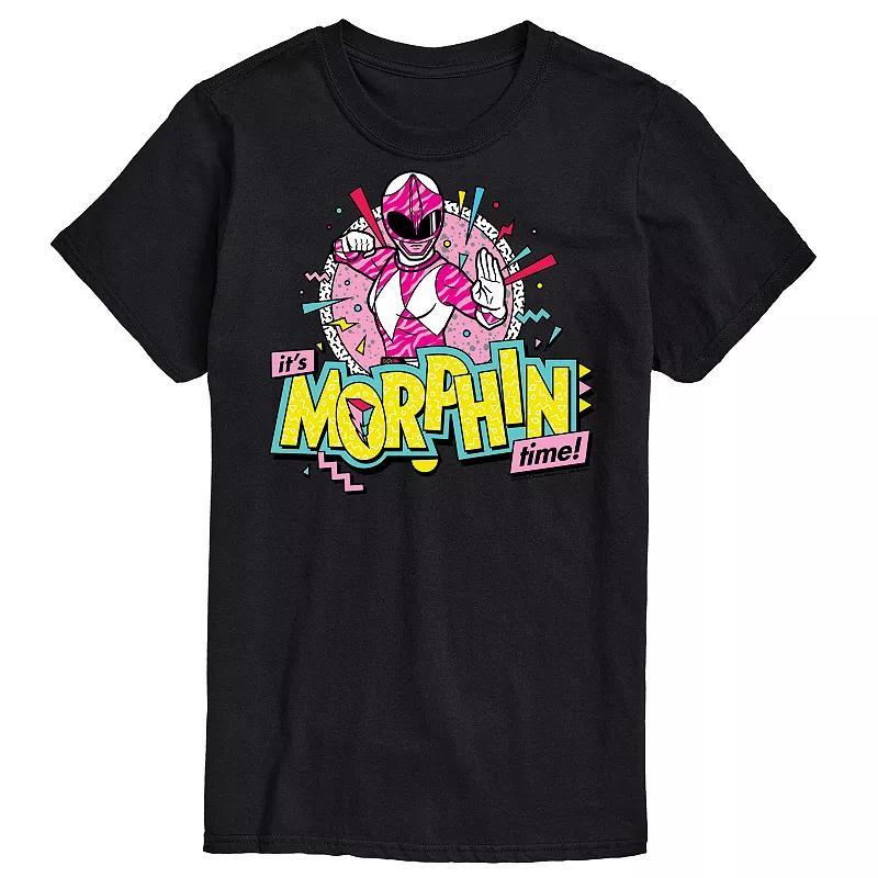 Big & Tall Power Rangers Morphin Time Pink Graphic Tee, Men's, Size: XXL Tall, Gray Product Image