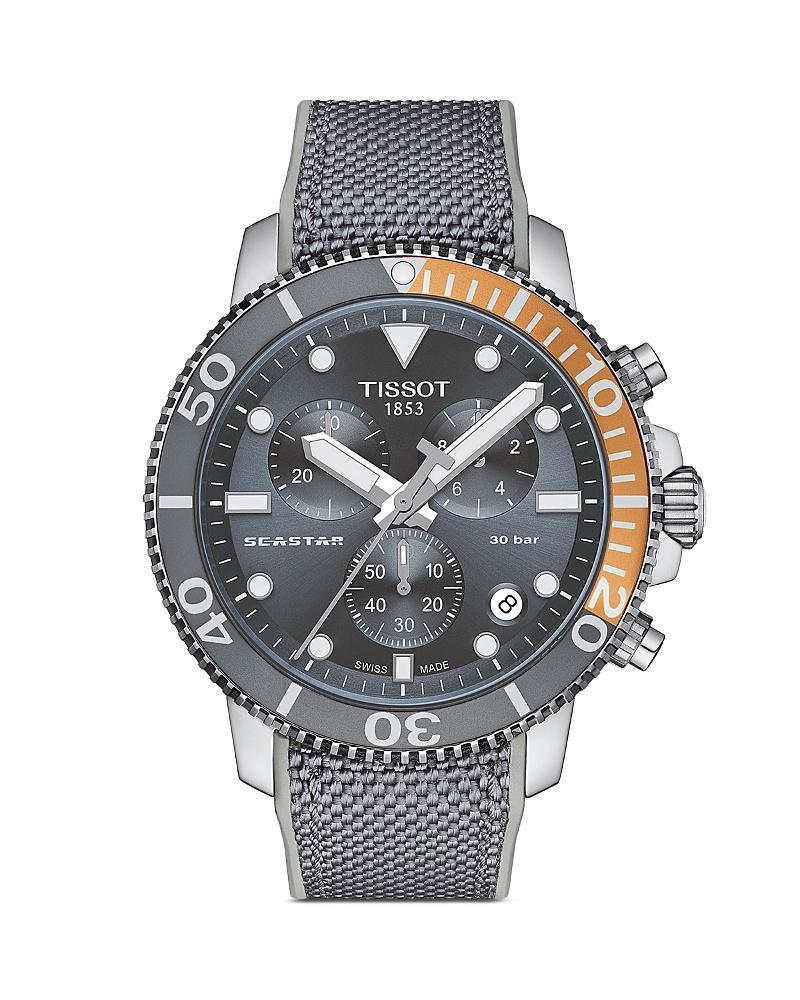 Tissot Mens Seastar 1000 Quartz Chronograph Grey Strap Watch Product Image