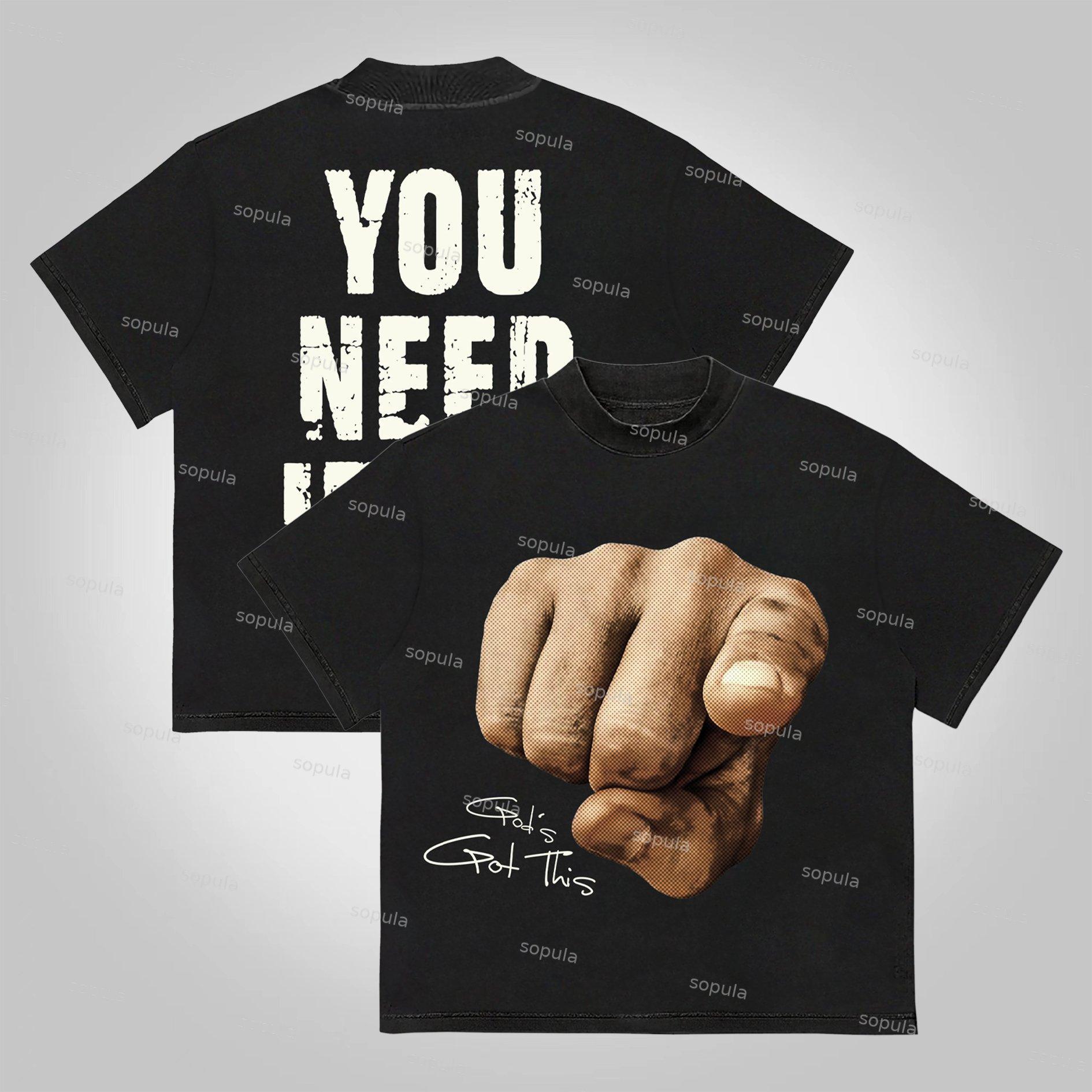 Sopula You Need Jesus Graphic Cotton T-shirt Product Image