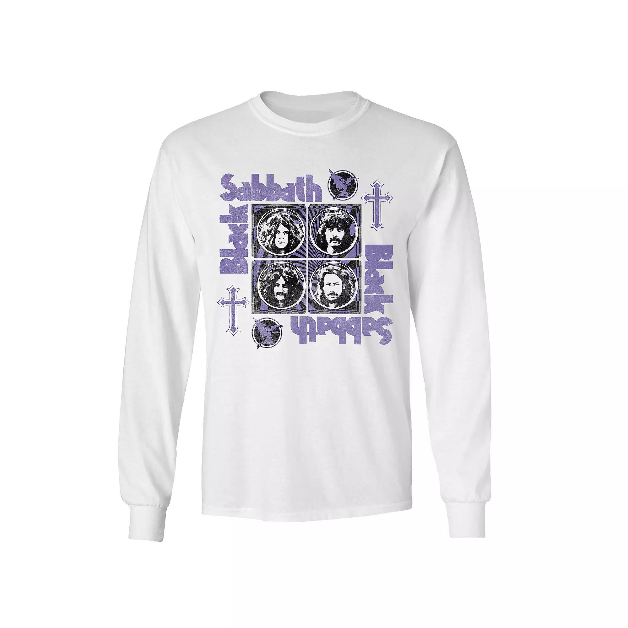 Men's Black Sabbath Core Cross Long Sleeve, Size: Medium, White Product Image