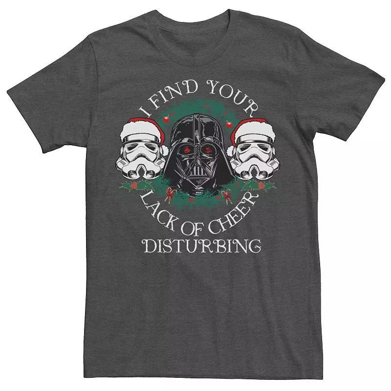 Men's Star Wars Vader Luke Clash Ugly Christmas Sweater Tee,  Product Image