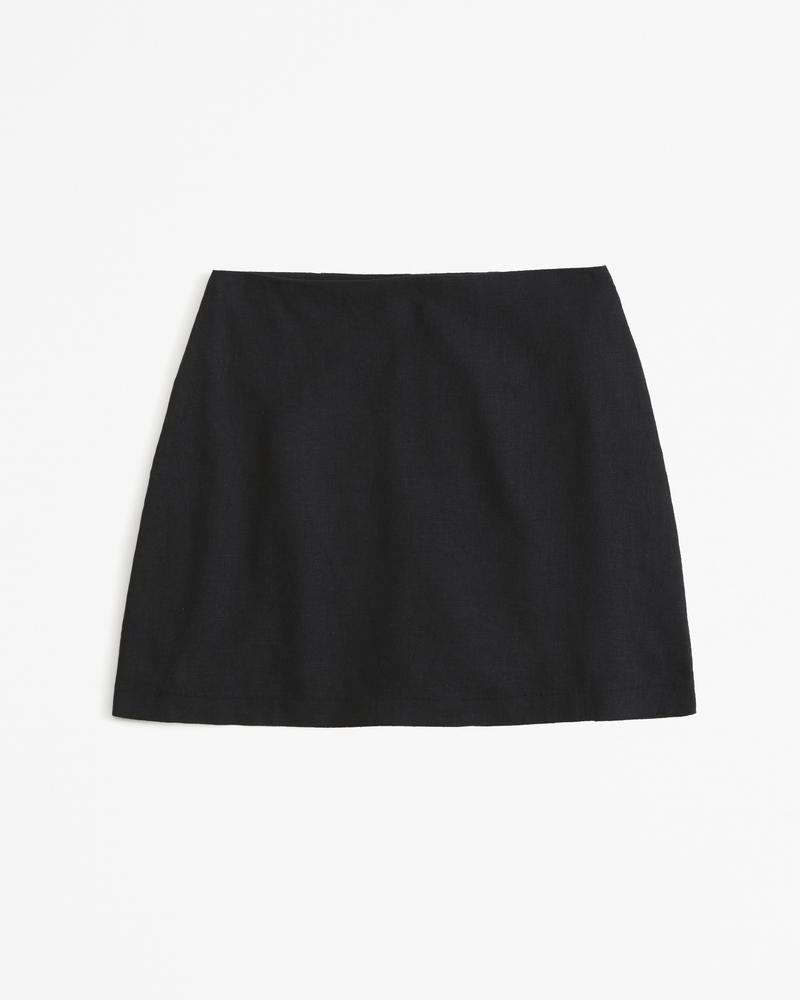 The A&F Scarlett Linen-Blend Mini Skort Product Image