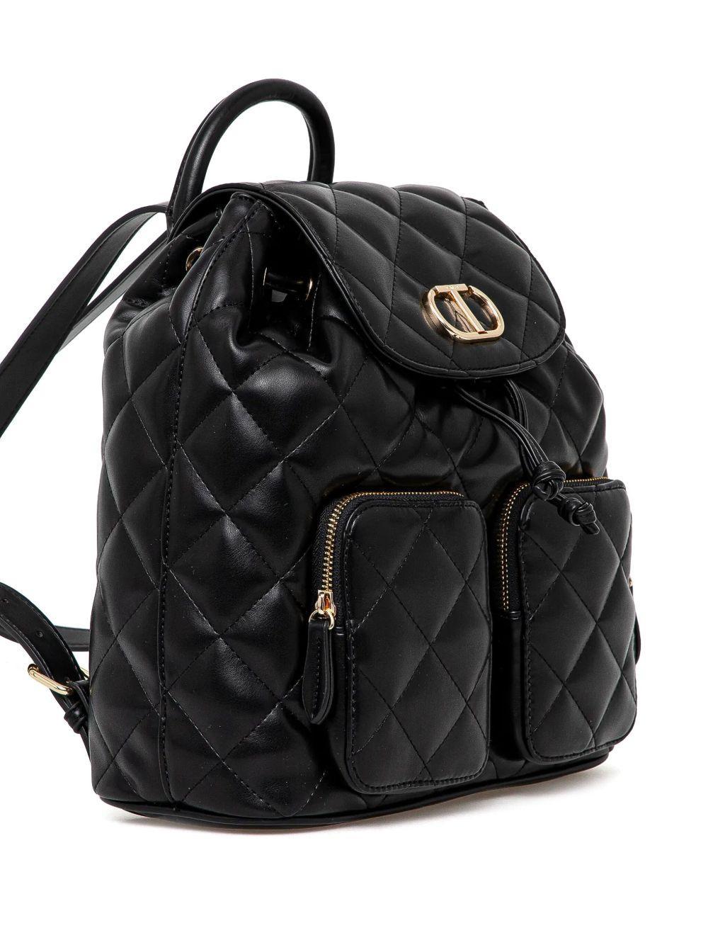 logo-plaque quilted backpack Product Image