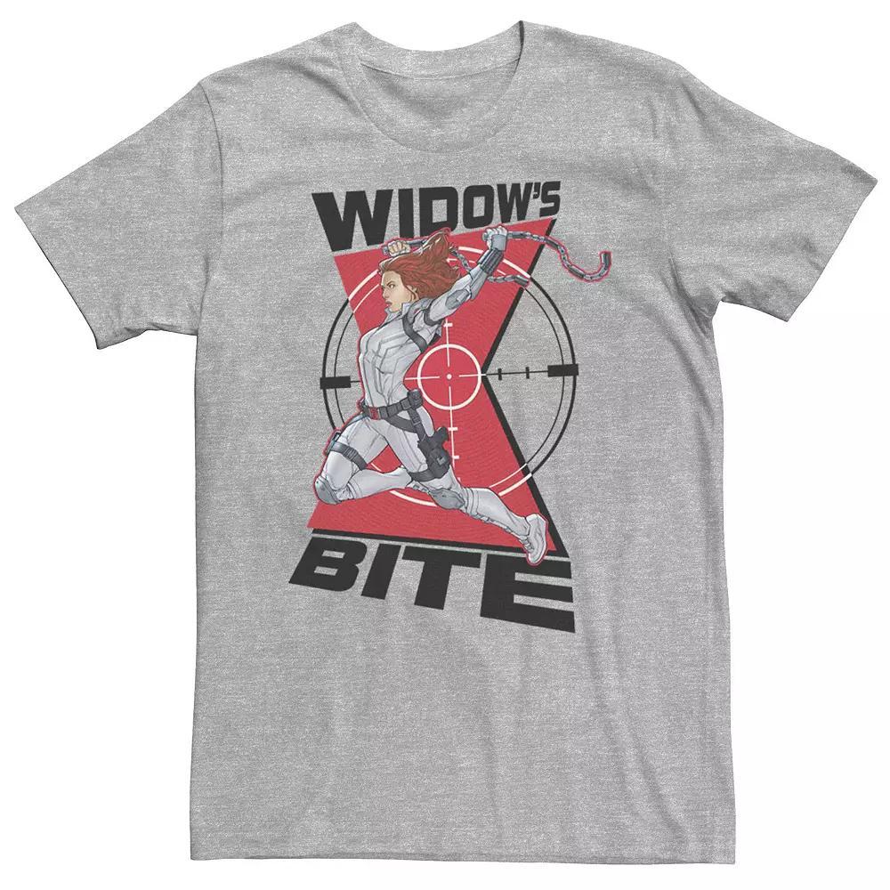 Men's Marvel Black Widow Animated Action Pose Tee, Size: XXL, Athletic Grey Product Image