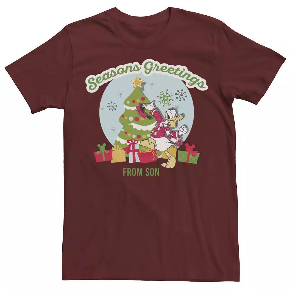 Disney's Mickey & Friends Christmas Seasons Greetings Aunt Men's Tee, Size: XL, Grey Heather Product Image
