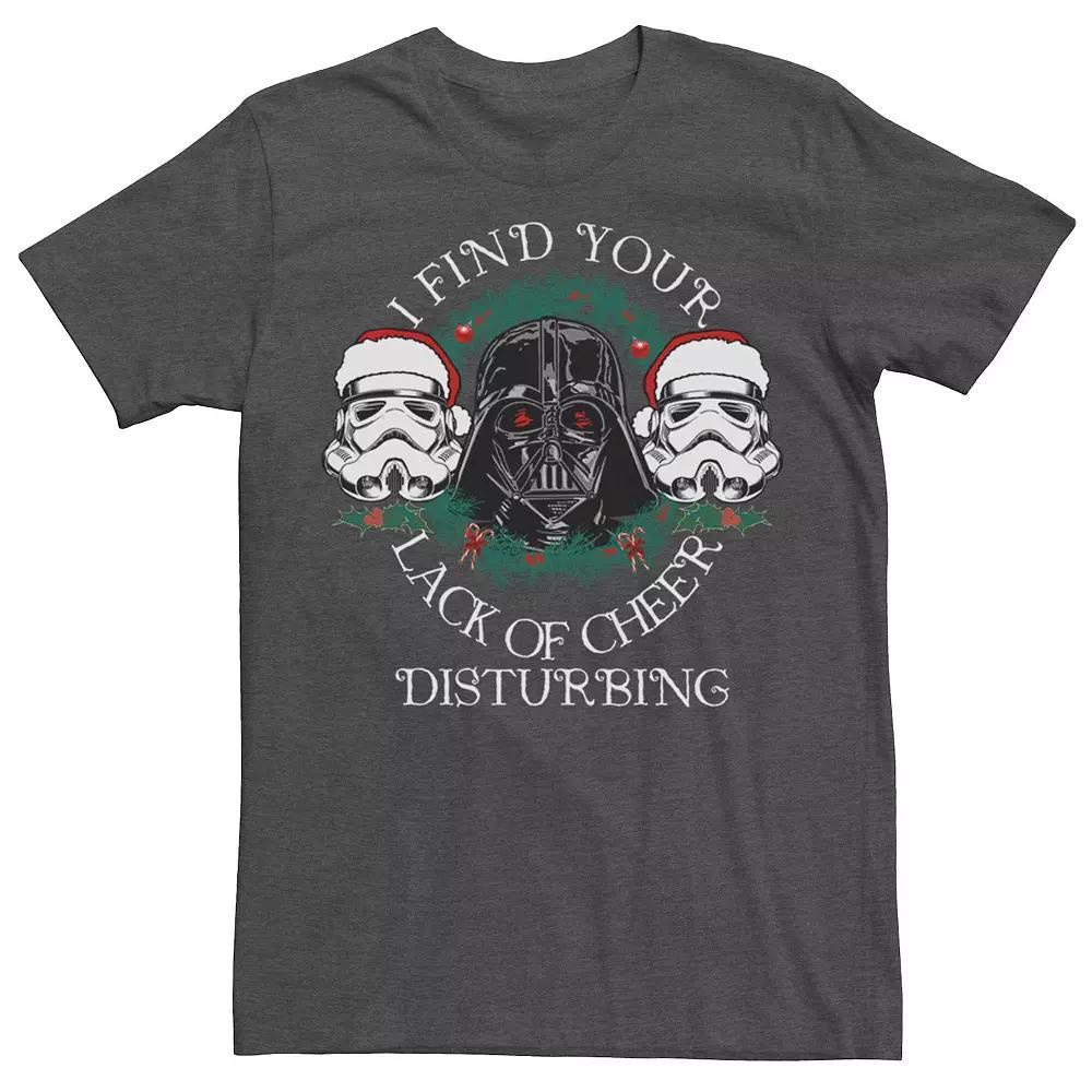 Men's Star Wars Vader Luke Clash Ugly Christmas Sweater Tee,  Product Image