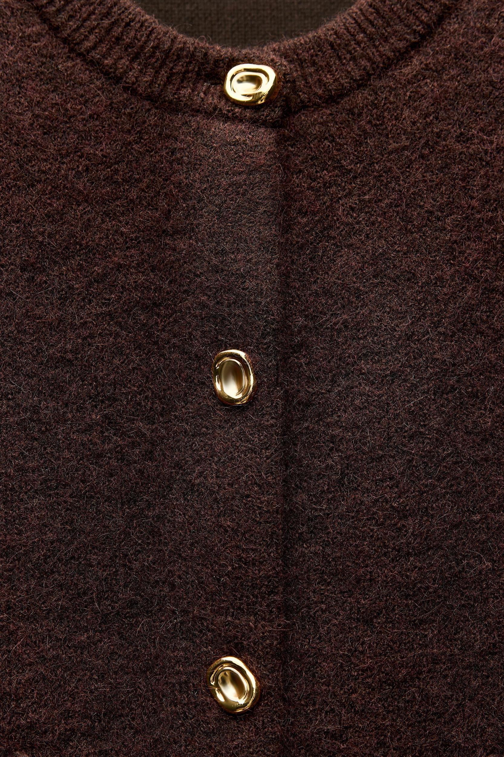 GOLDEN BUTTON KNIT CARDIGAN Product Image