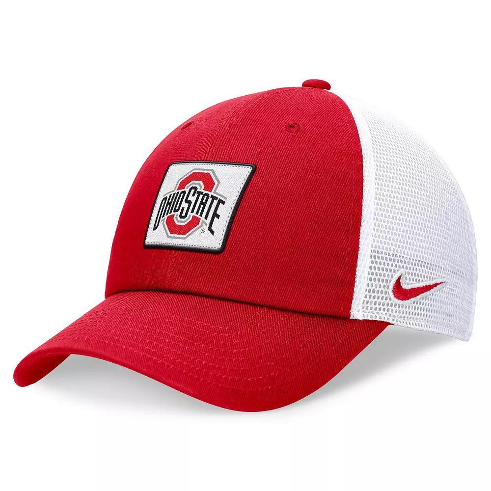 Men's Nike Scarlet/White Ohio State Buckeyes Primetime Club Trucker Adjustable Hat, Size: Medium/Large, Red Product Image