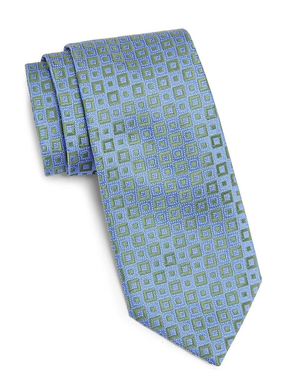 Mens Geometric Silk Tie Product Image