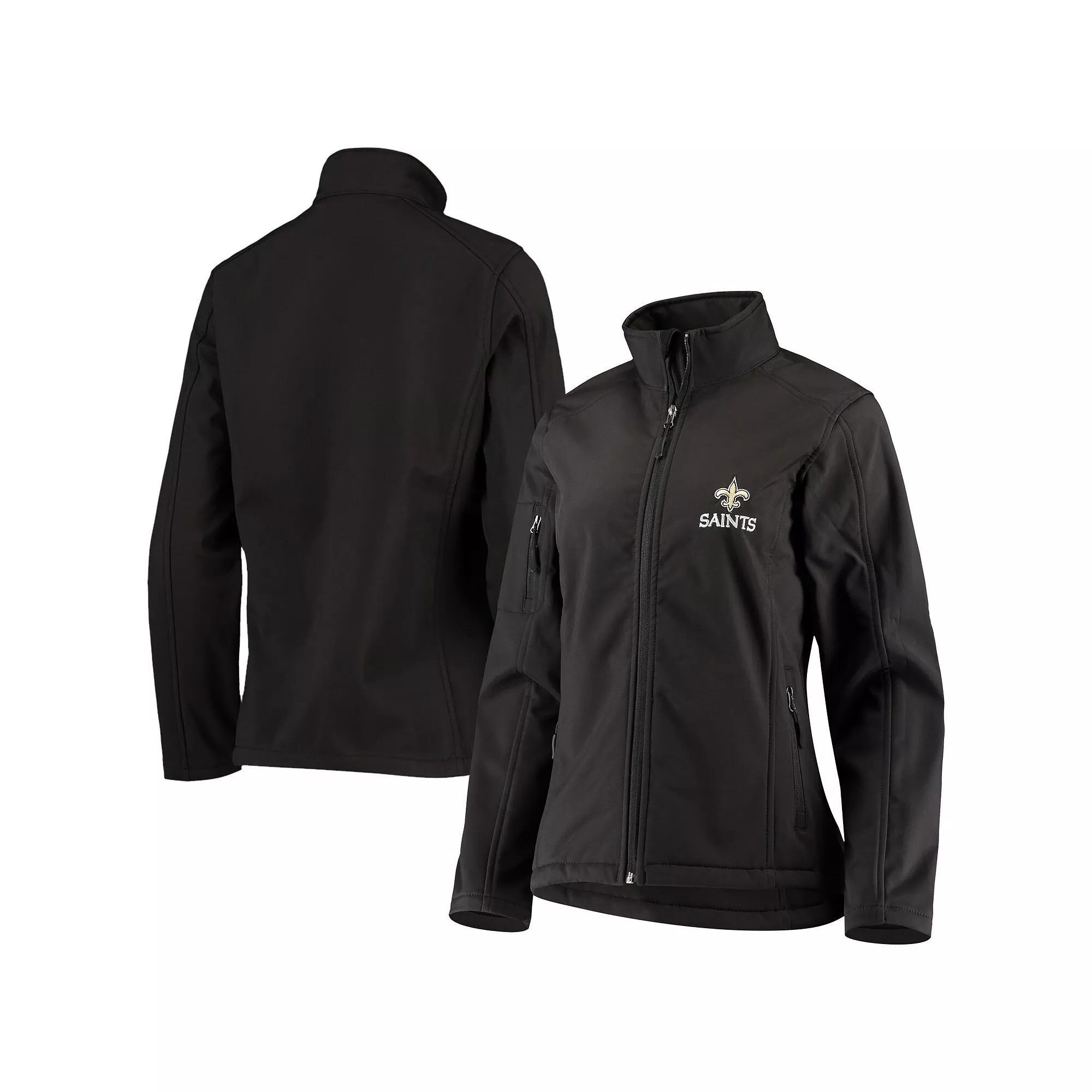 Women's Black New Orleans Saints Full-Zip Sonoma Softshell Jacket, Size: XL Product Image