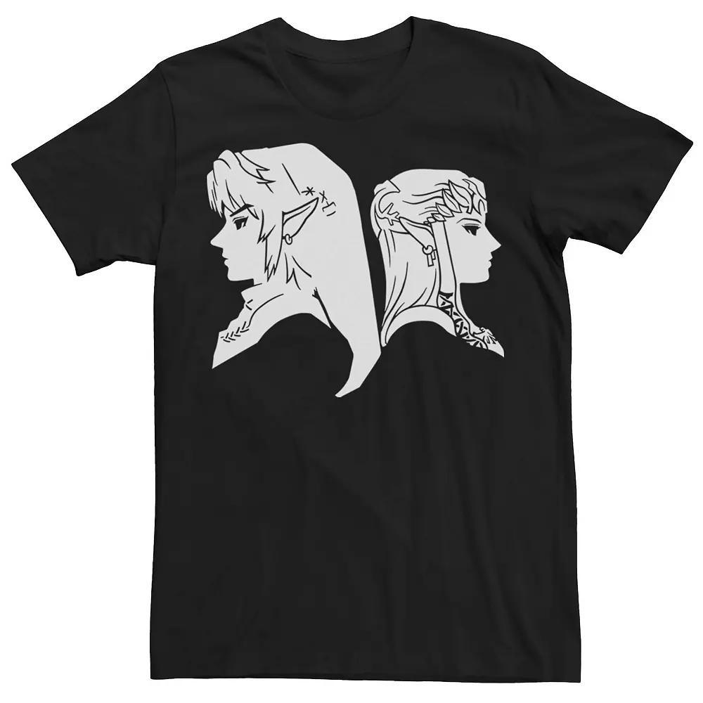Men's Nintendo Zelda Link & Princess Profile Graphic Tee,  Product Image