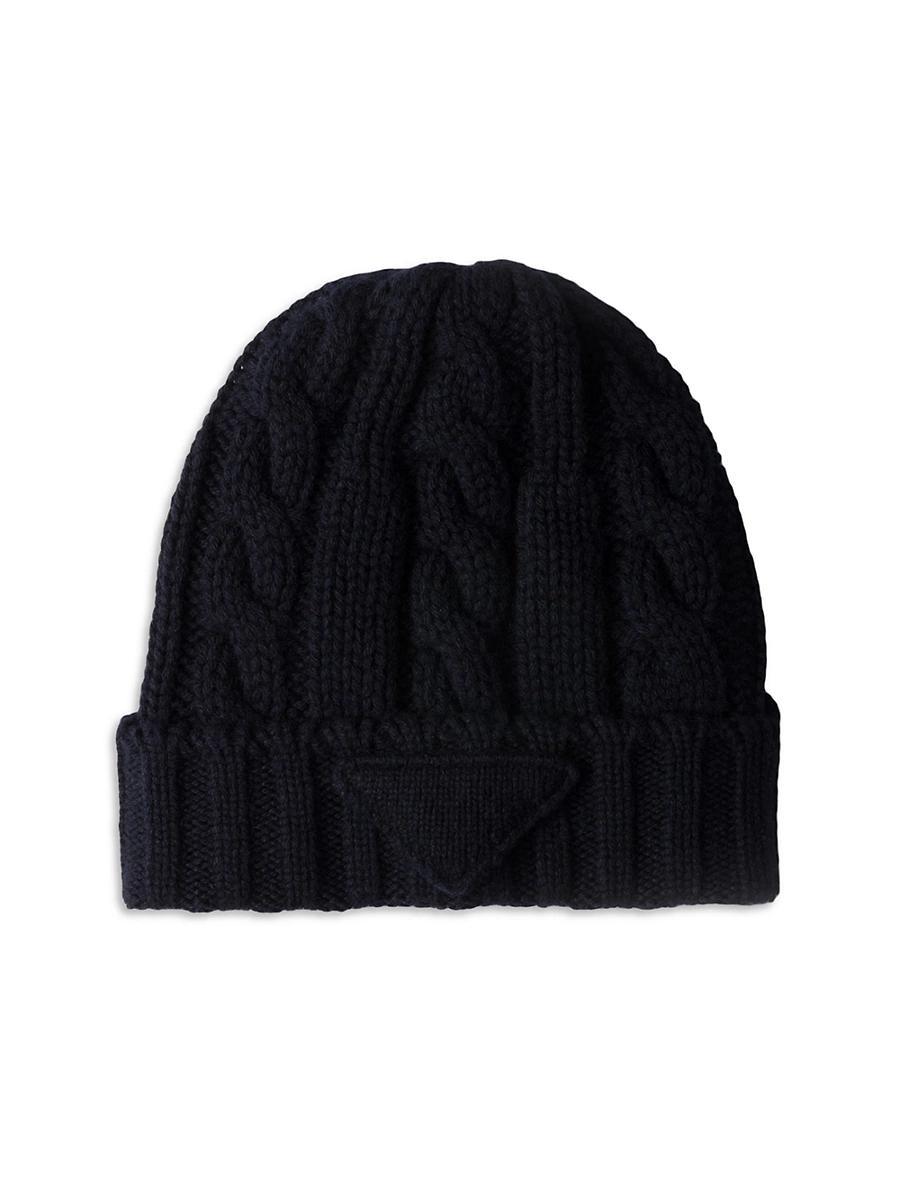 Mens Cashmere Cable-Knit Beanie Product Image