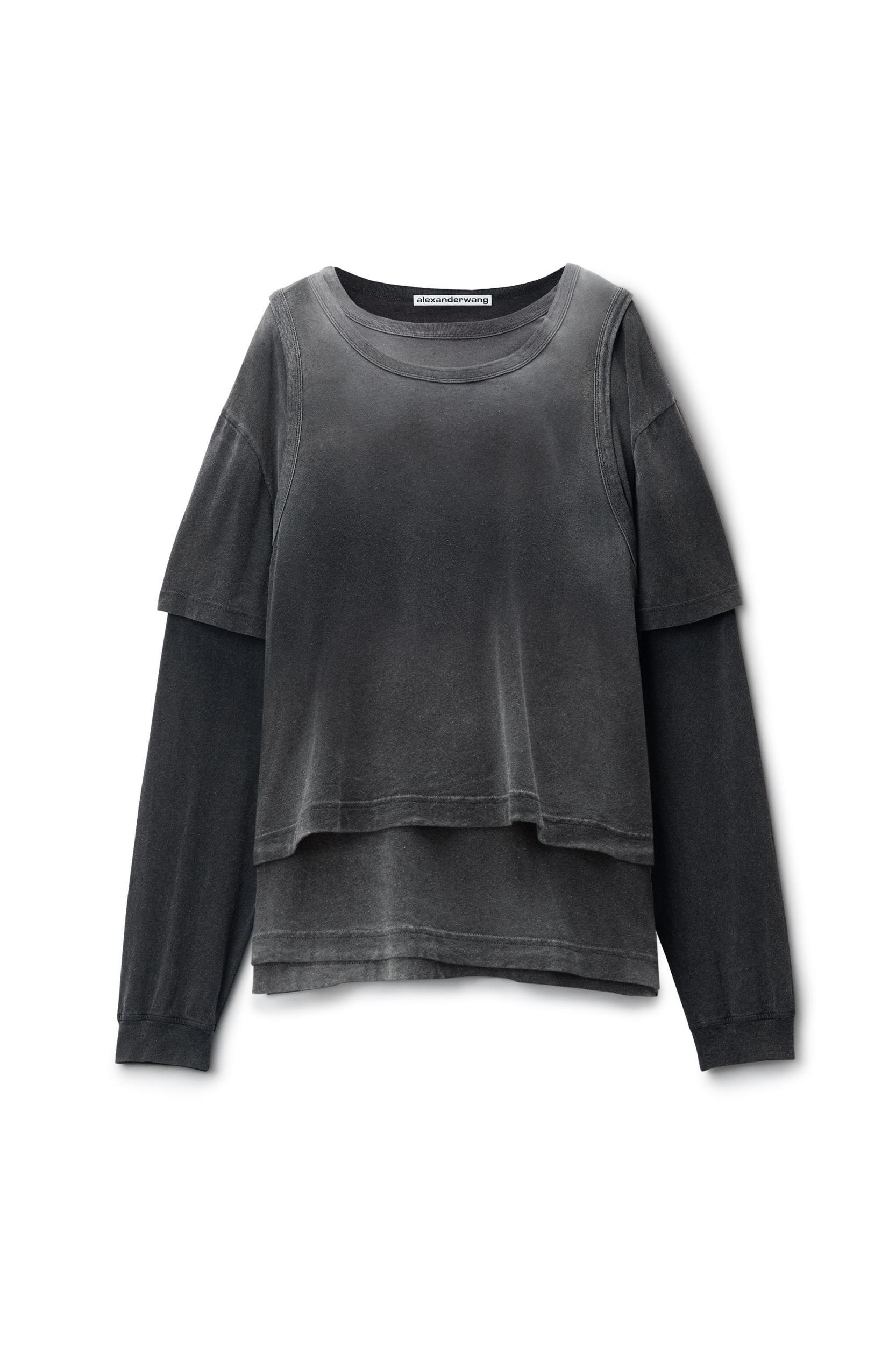 Oversize Triple-layer Unisex Tee In Cotton Product Image