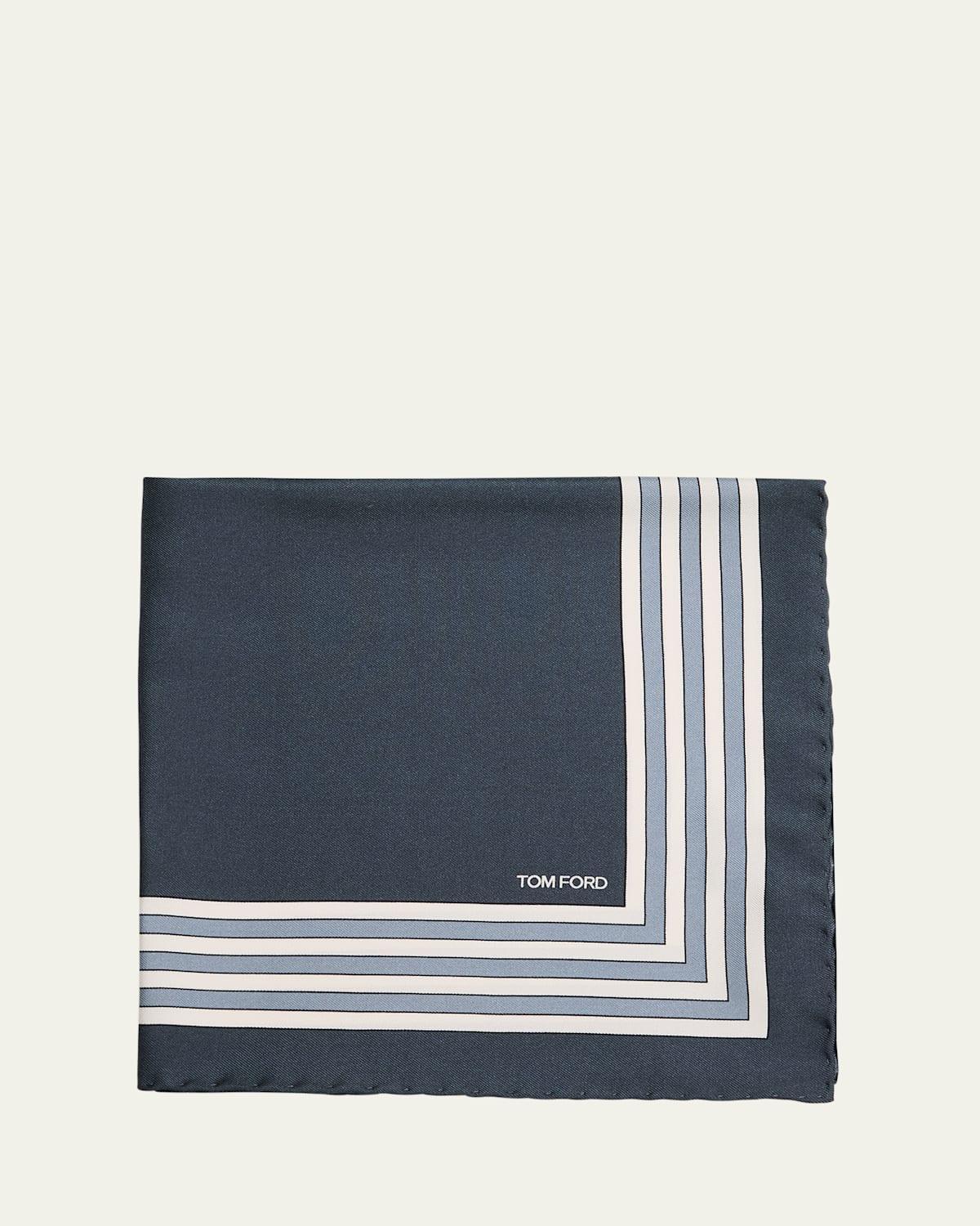 Mens Multi-Frame Silk Pocket Square Product Image