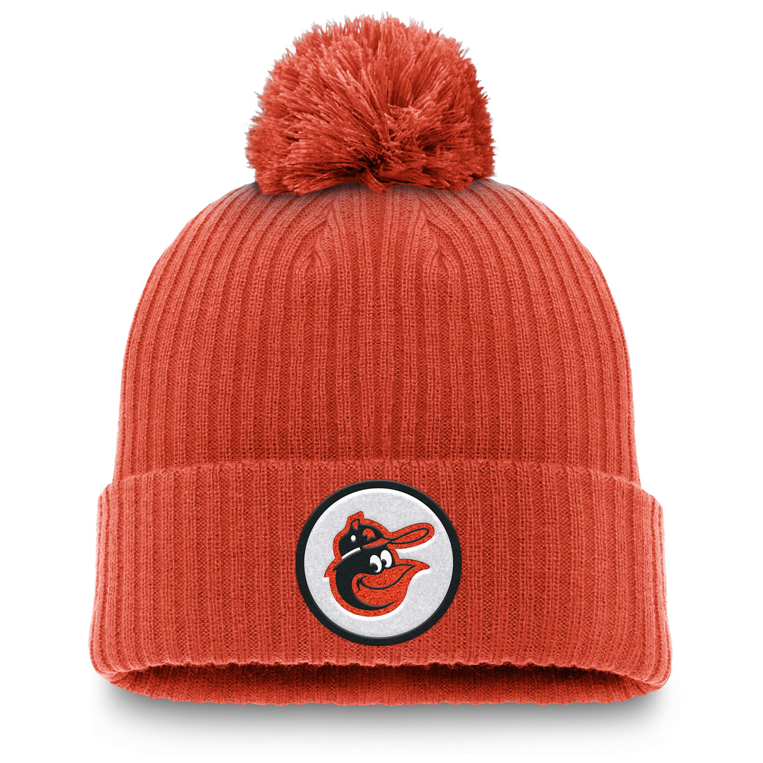 Baltimore Orioles Cooperstown Peak Men's Nike MLB Cuffed Pom Beanie Product Image