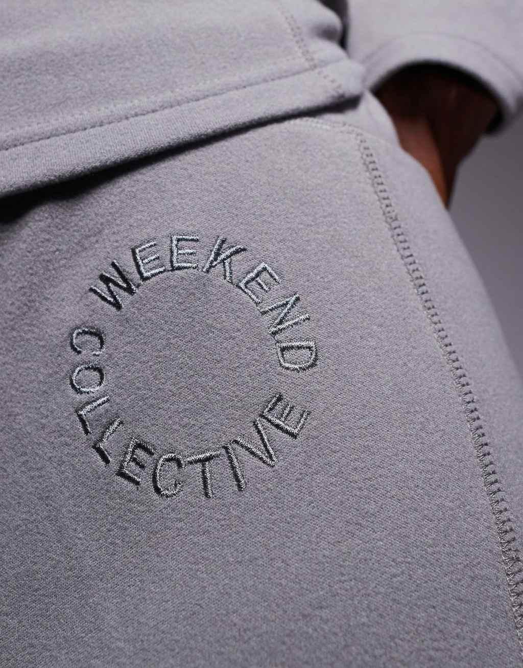 Weekend Collective micro fleece sweatpants in gray - part of a set Product Image