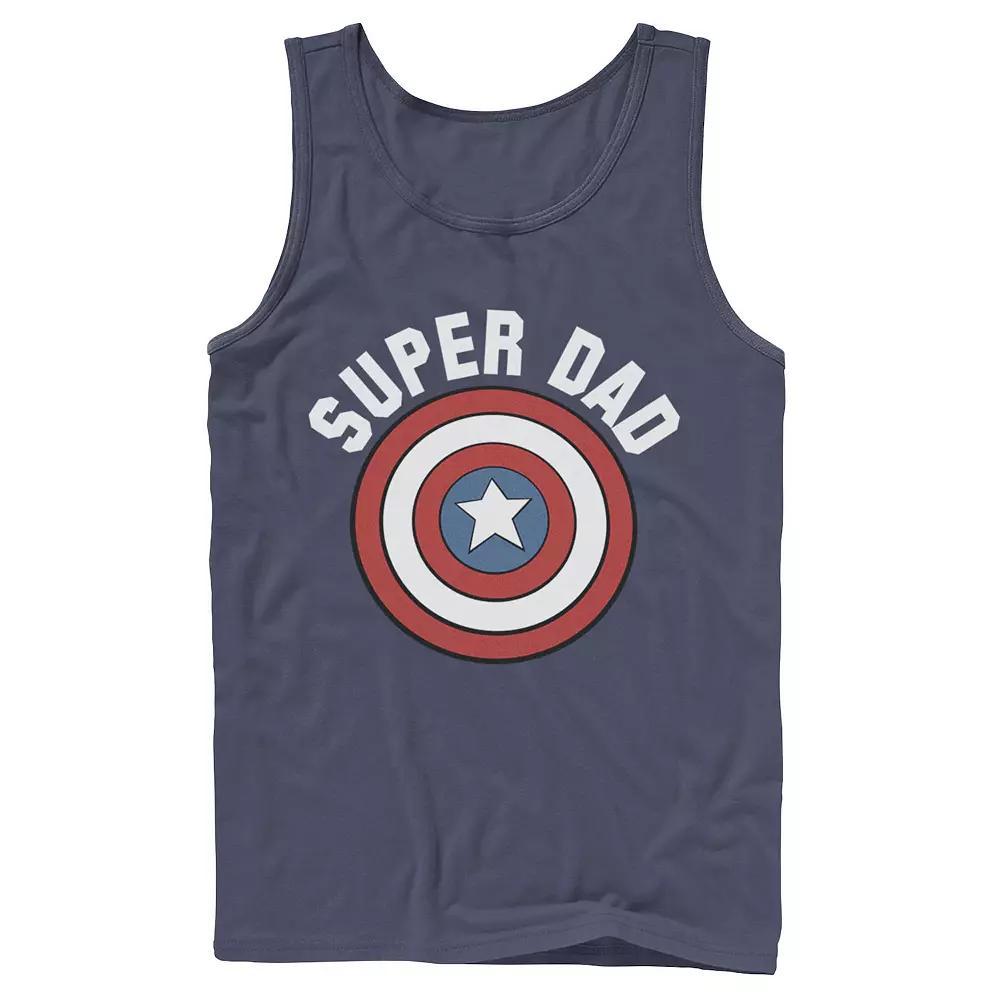 Men's Marvel Father's Day Super Dad Captain America Shield Tank Top,  Product Image