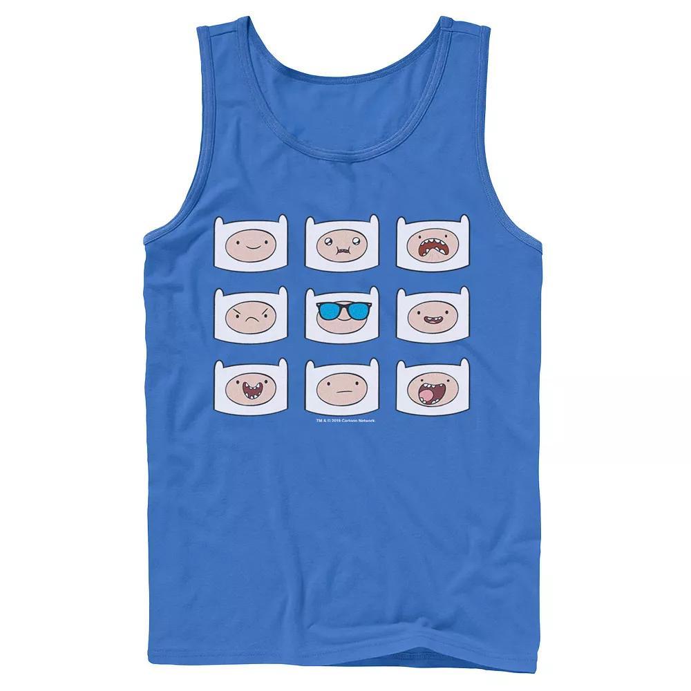 Men's Adventure Time Finn's Many Faces Grid Tank Top,  Product Image