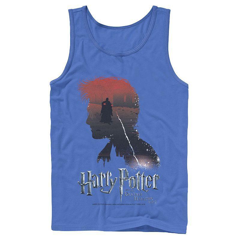 Men's Harry Potter Deathly Hallows Voldemort Silhouette Fill Tank Top, Size: Medium, Royal Product Image