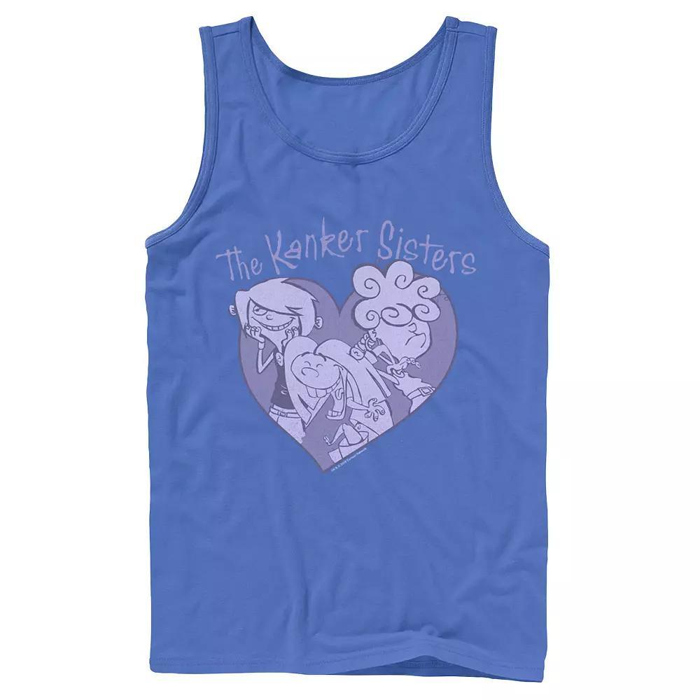 Men's Ed, Edd & Eddy The Kanker Sisters Purple Hue Heart Portrait Tank Top,  Product Image