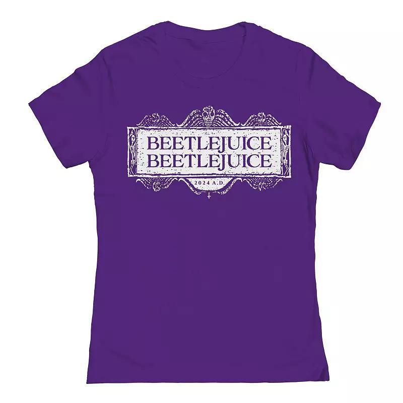 Junior's Beetlejuice Beetlejuice Logo Beetlejuice Graphic Tee, Women's,  Product Image
