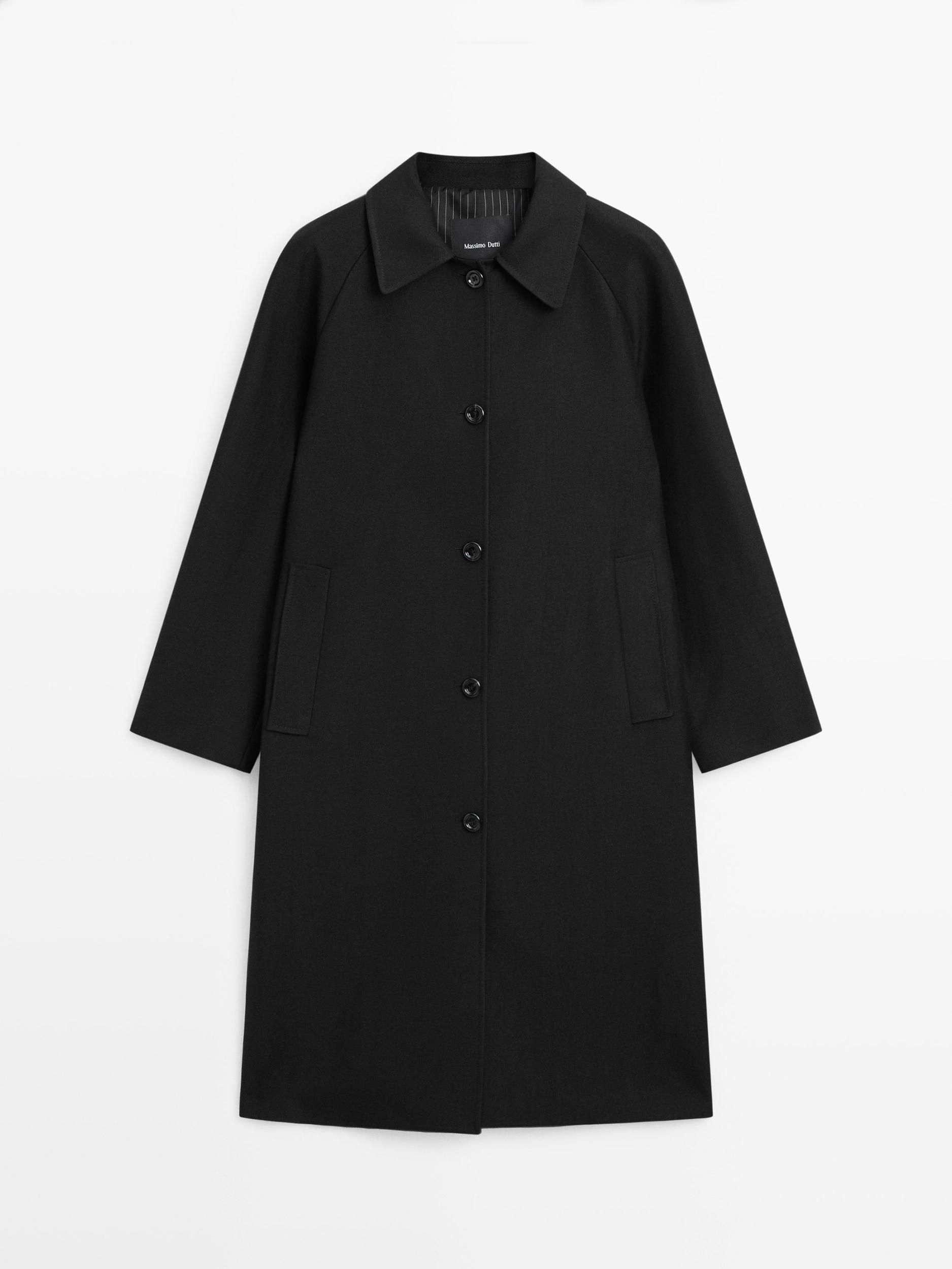 Long wool blend coat Product Image