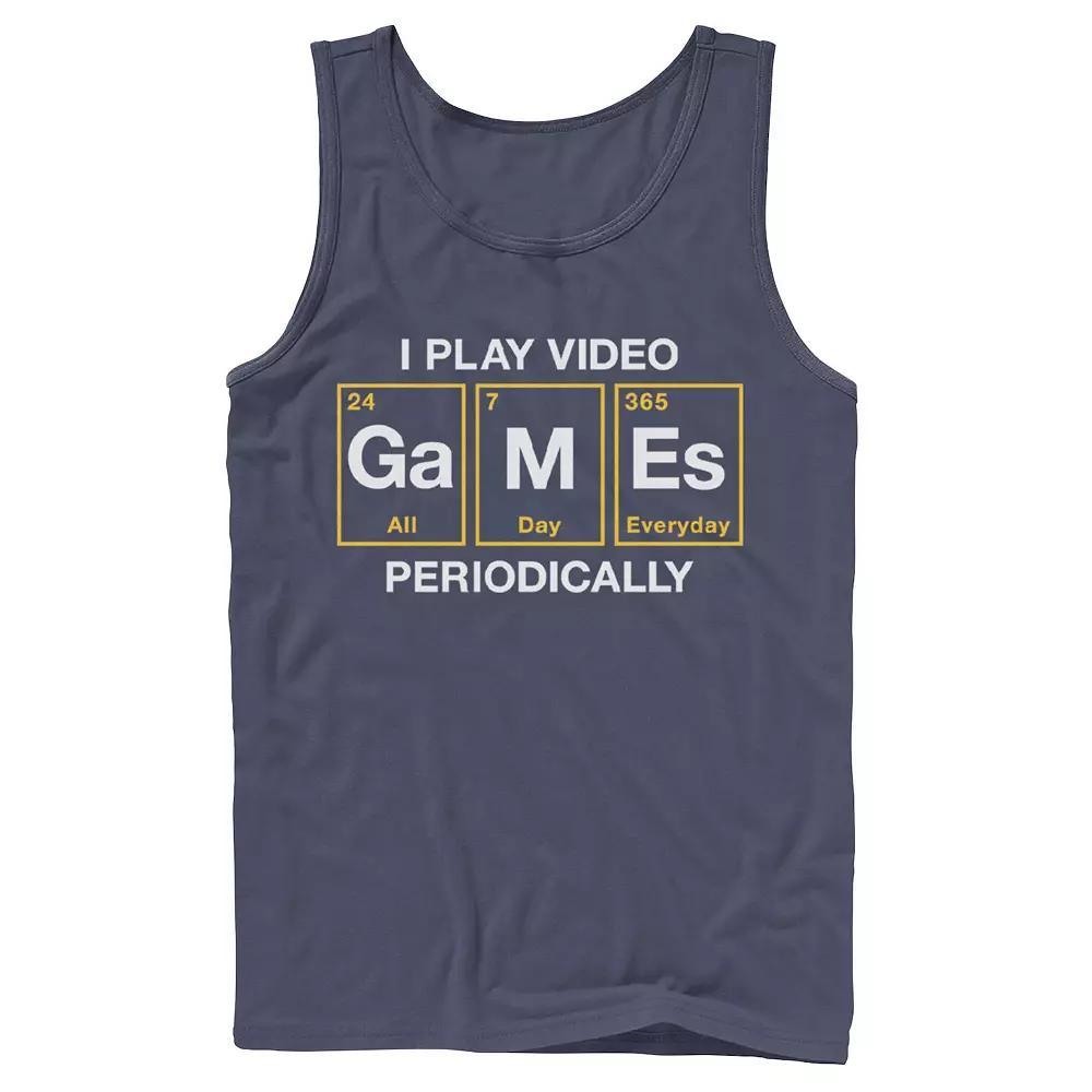 Men's Periodic Gamer Tank Top, Size: Small, Blue Product Image