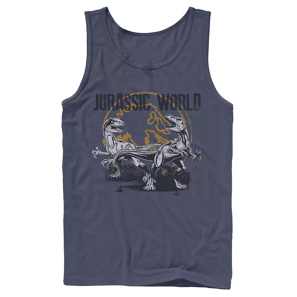 Men's Jurassic World Distressed Raptor Battle Tank Top,  Product Image