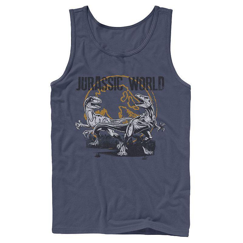 Men's Jurassic World Distressed Raptor Battle Tank Top,  Product Image