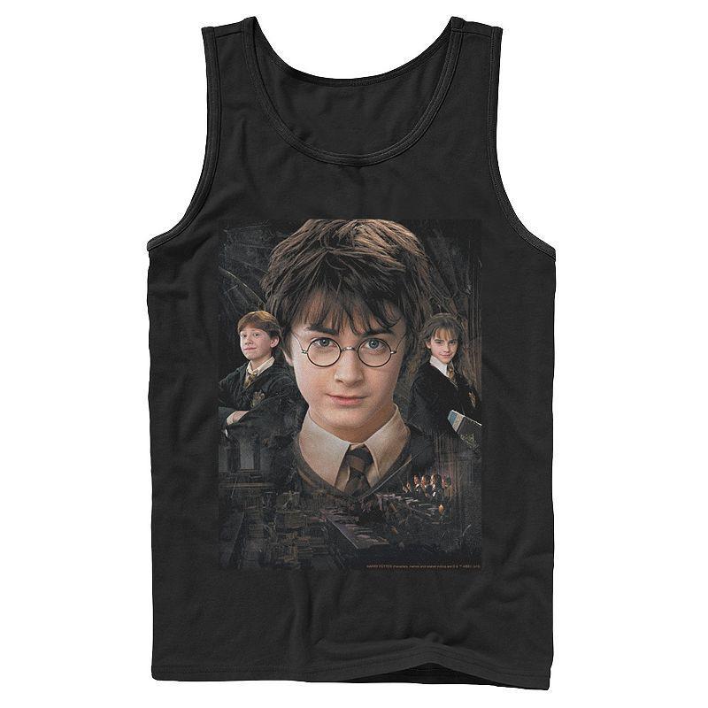 Mens Harry Potter Chamber Of Secrets Harry Ron Hermione Poster Graphic Tank Top Product Image