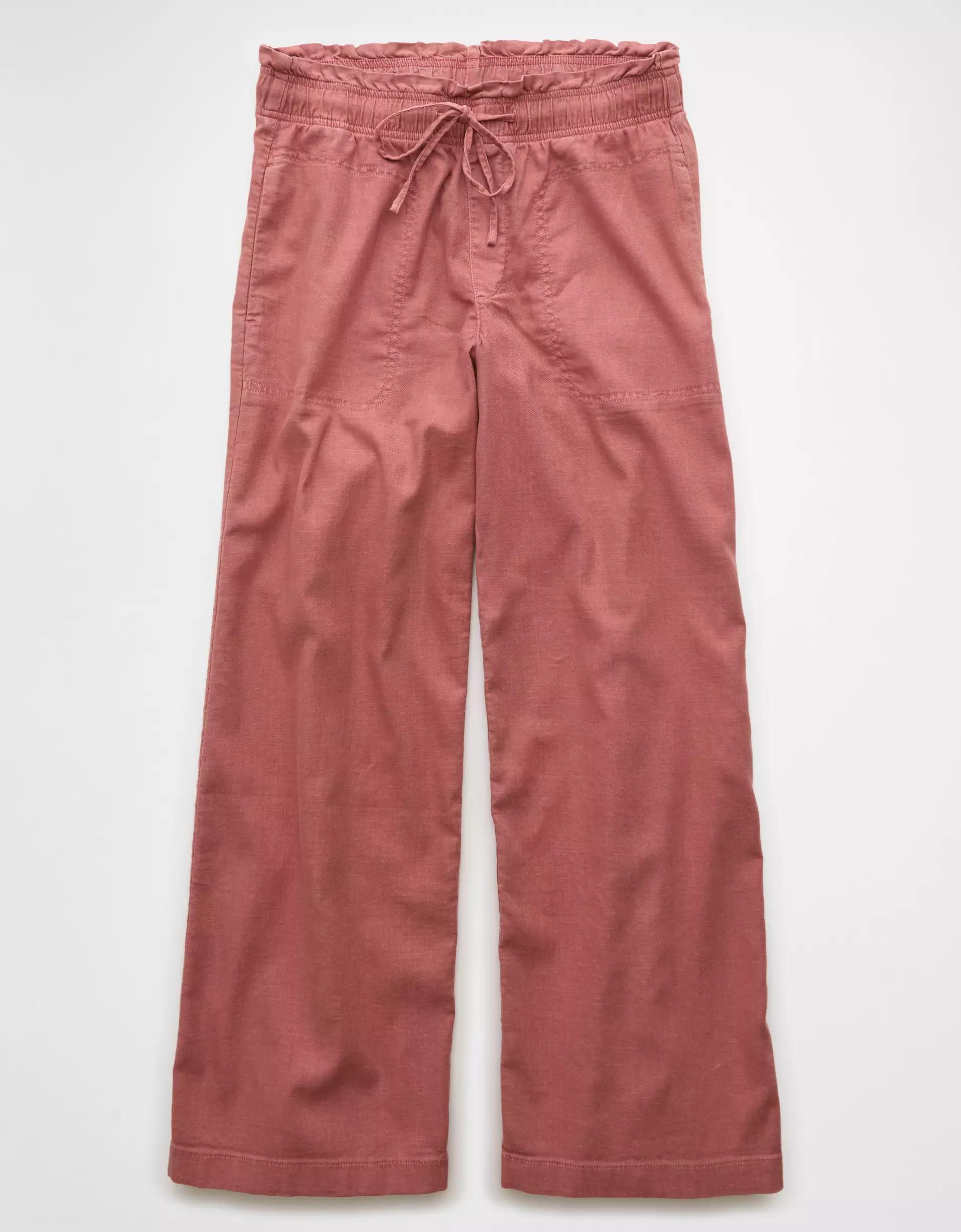 AE Dreamy Drape Linen-Blend Pull-On Pant Product Image