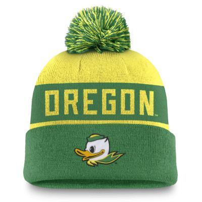 Oregon Ducks Primetime Peak Men's Nike College Cuffed Pom Beanie Product Image