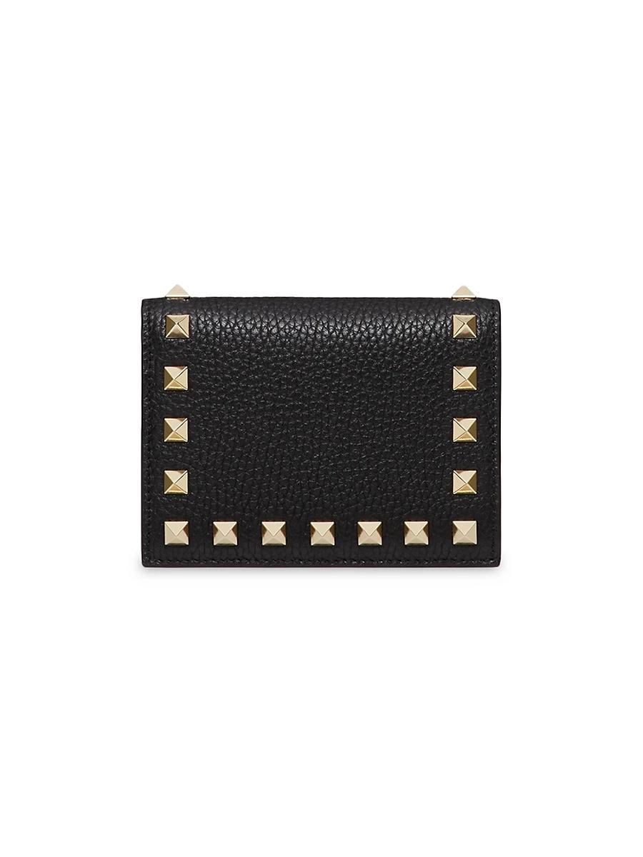 Womens Small Rockstud Grainy Calfskin Wallet Product Image